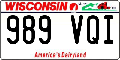 WI license plate 989VQI