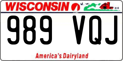 WI license plate 989VQJ