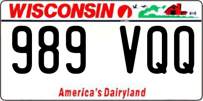 WI license plate 989VQQ