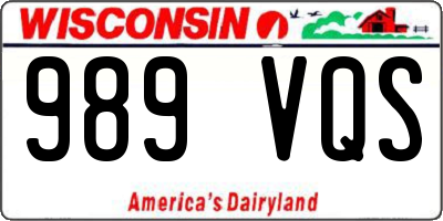 WI license plate 989VQS