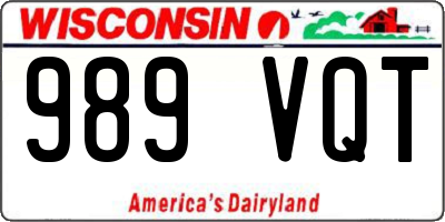 WI license plate 989VQT