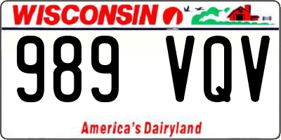 WI license plate 989VQV