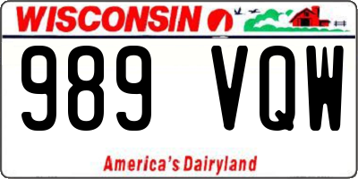 WI license plate 989VQW