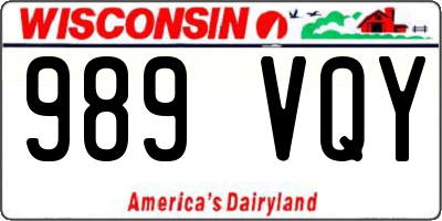 WI license plate 989VQY