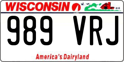 WI license plate 989VRJ