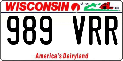 WI license plate 989VRR