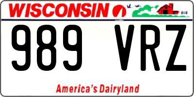 WI license plate 989VRZ