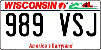 WI license plate 989VSJ