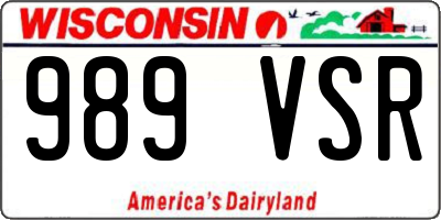 WI license plate 989VSR