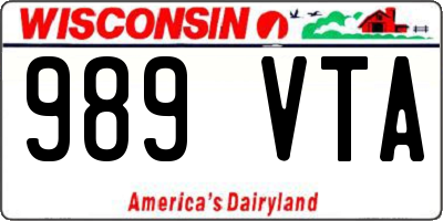 WI license plate 989VTA