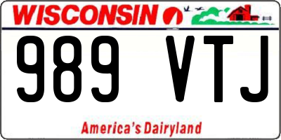 WI license plate 989VTJ