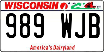 WI license plate 989WJB