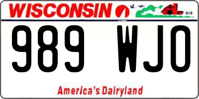 WI license plate 989WJO