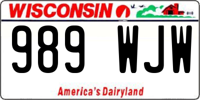 WI license plate 989WJW
