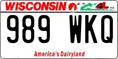 WI license plate 989WKQ