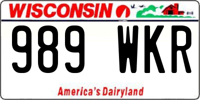 WI license plate 989WKR