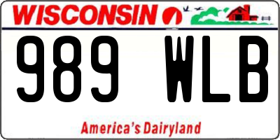WI license plate 989WLB