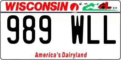 WI license plate 989WLL