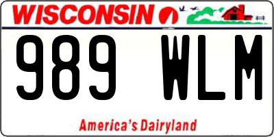 WI license plate 989WLM
