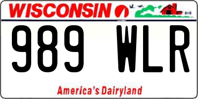 WI license plate 989WLR