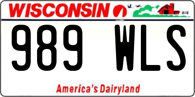 WI license plate 989WLS