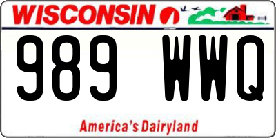 WI license plate 989WWQ