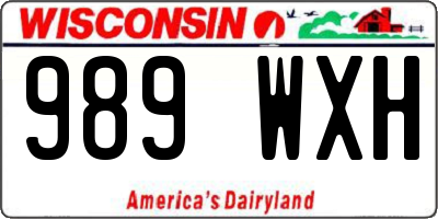 WI license plate 989WXH
