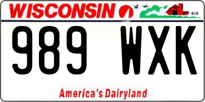 WI license plate 989WXK