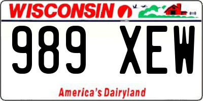 WI license plate 989XEW