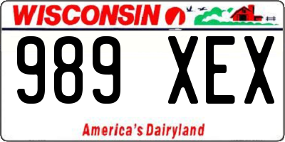 WI license plate 989XEX