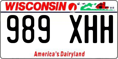 WI license plate 989XHH