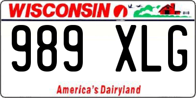 WI license plate 989XLG