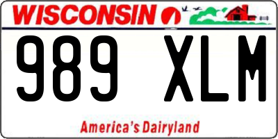 WI license plate 989XLM