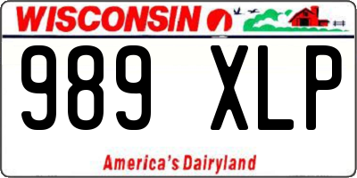 WI license plate 989XLP