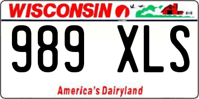 WI license plate 989XLS