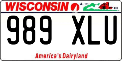 WI license plate 989XLU