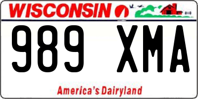 WI license plate 989XMA