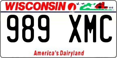 WI license plate 989XMC