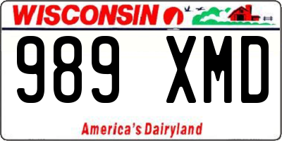 WI license plate 989XMD