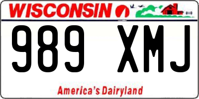 WI license plate 989XMJ