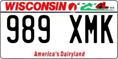 WI license plate 989XMK