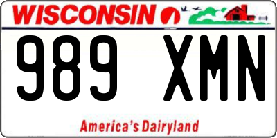 WI license plate 989XMN