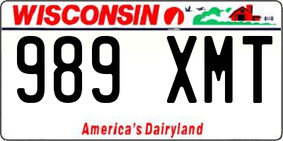 WI license plate 989XMT
