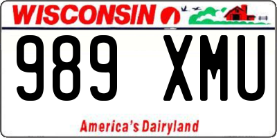 WI license plate 989XMU