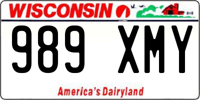 WI license plate 989XMY