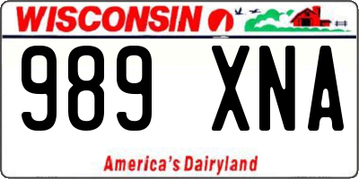WI license plate 989XNA