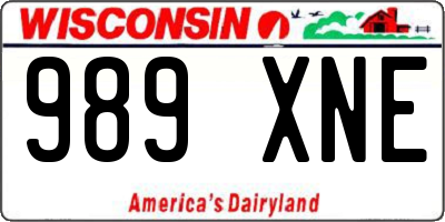 WI license plate 989XNE