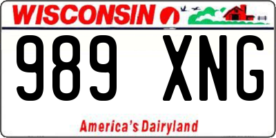 WI license plate 989XNG