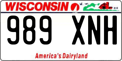 WI license plate 989XNH