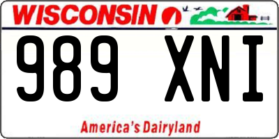 WI license plate 989XNI